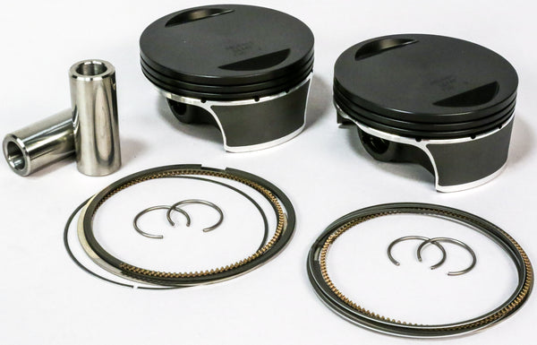 Wiseco K2799 K Black Edition Piston Kit (117in,Flat Top +4cc) - 4.125in. Bore, 11:1 Compression