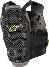 Load image into Gallery viewer, ALPINESTARS A-4 MAX CHEST PROTECTOR BLK/ANTH/FLUO YLW XL/2X 6701520-1155-XXL