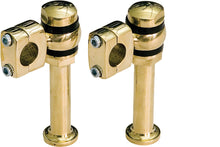 Load image into Gallery viewer, PAUGHCO OFFSET POST STYLE RISERS BRASS 5&quot; 354-1BR