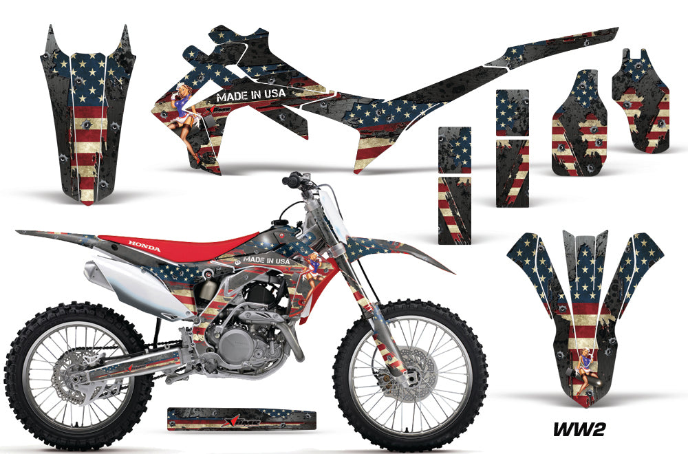 honda dirt bike gear Dirt Bike Graphics Kit Decal Sticker Wrap For Honda CRF250R – All Terrain  Depot