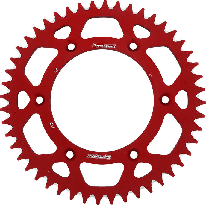 SUPERSPROX ALUMINUM SPROCKET 48T RED RAL-210-48-RED