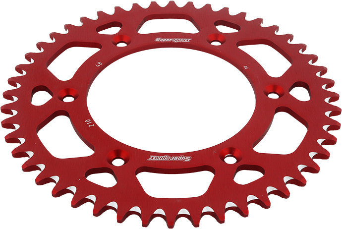 SUPERSPROX ALUMINUM SPROCKET 48T RED RAL-210-48-RED