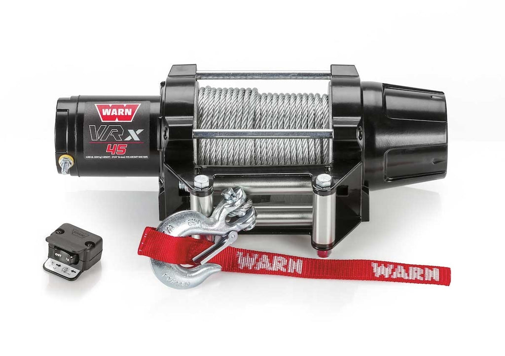 Warn VRX 45 POWERSPORT WINCH 4500lb-atv motorcycle utv parts accessories gear helmets jackets gloves pantsAll Terrain Depot