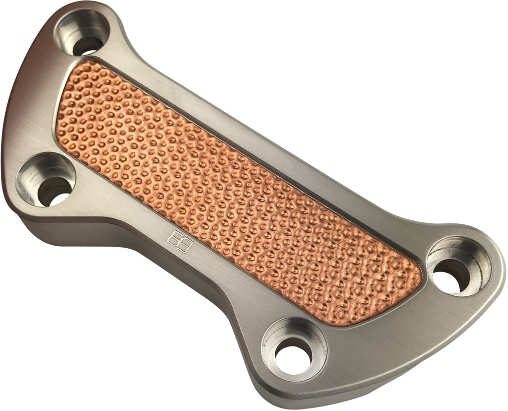 BRASS BALLS TOP CLAMP HAMMERED COPPER NATURAL BB10-125