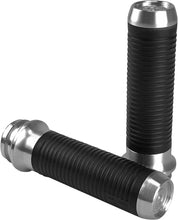 Load image into Gallery viewer, BRASS BALLS LEATHER MOTO GRIPS NATURAL/BLACK RIBBED TBW BB08-251