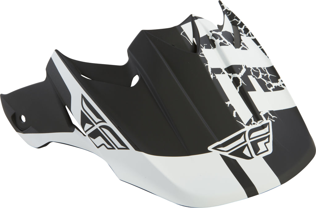 FLY RACING F2 FRACTURE VISOR BLACK/WHITE 73-46348