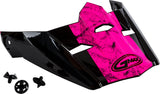 GMAX VISOR W/SCREWS DOMINANT MX-46 BLACK/PINK/WHITE XS-SM G046893