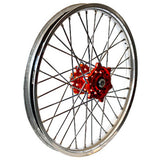 DUBYA REAR WHEEL 2.15X18 RED HUB SILVER RIM 56-3155RS