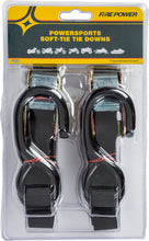 Load image into Gallery viewer, FIRE POWER 1" TIE-DOWN BLACK W/SOFT TIE 2/PK 21262 SOFT-atv motorcycle utv parts accessories gear helmets jackets gloves pantsAll Terrain Depot