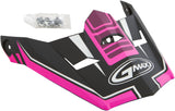 GMAX VISOR W/SCREWS UNCLE MX-46Y MATTE BLACK/PINK YS-YL G046852