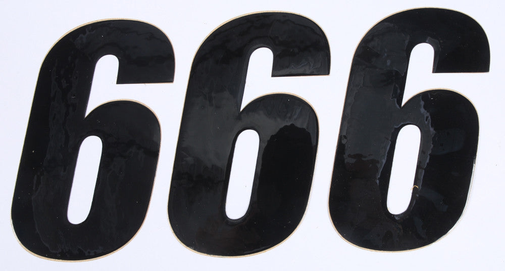 D'COR NUMBER 6 BLACK 6" 3/PK 45-26-6