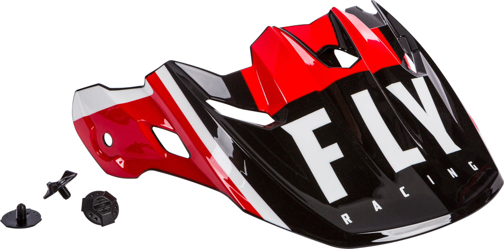FLY RACING TOXIN TRANSFER HELMET VISOR RED/BLACK/WHITE 73-88081