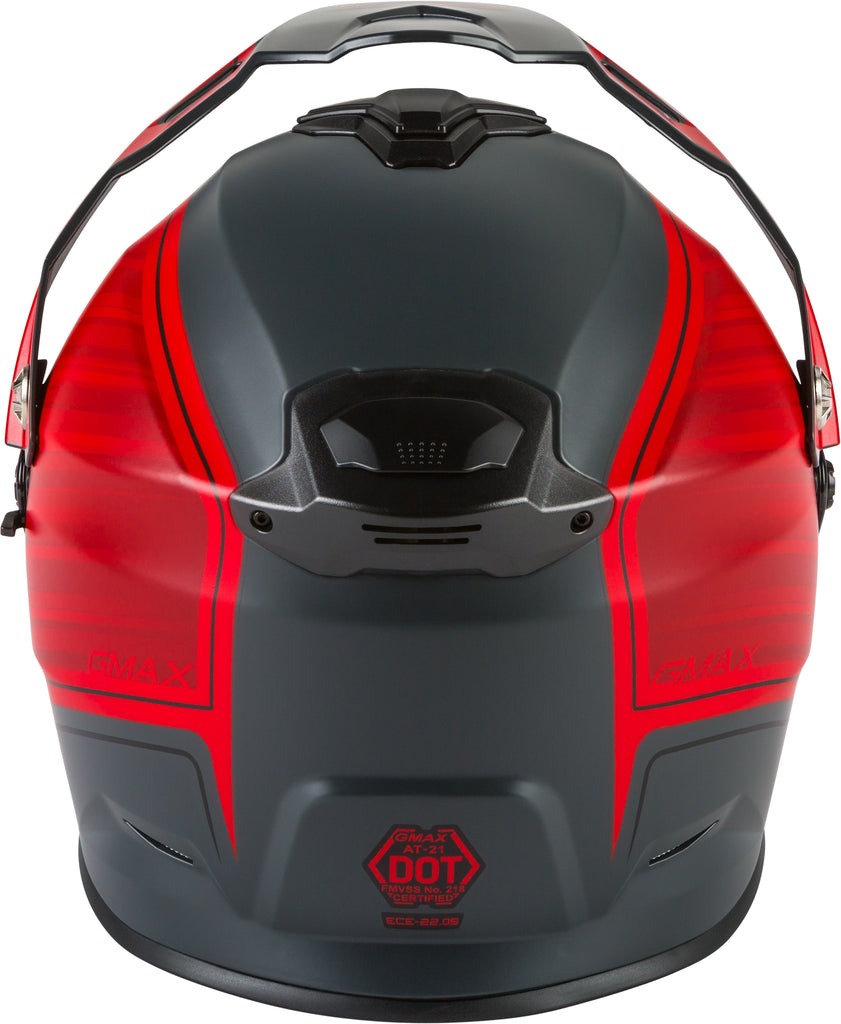 GMAX YOUTH AT-21Y ADVENTURE RALEY HELMET MATTE GREY/RED YS G1211030