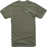ALPINESTARS NEU AGELESS TEE MILITARY GREEN/GREY SM 1018-72012-6901-S
