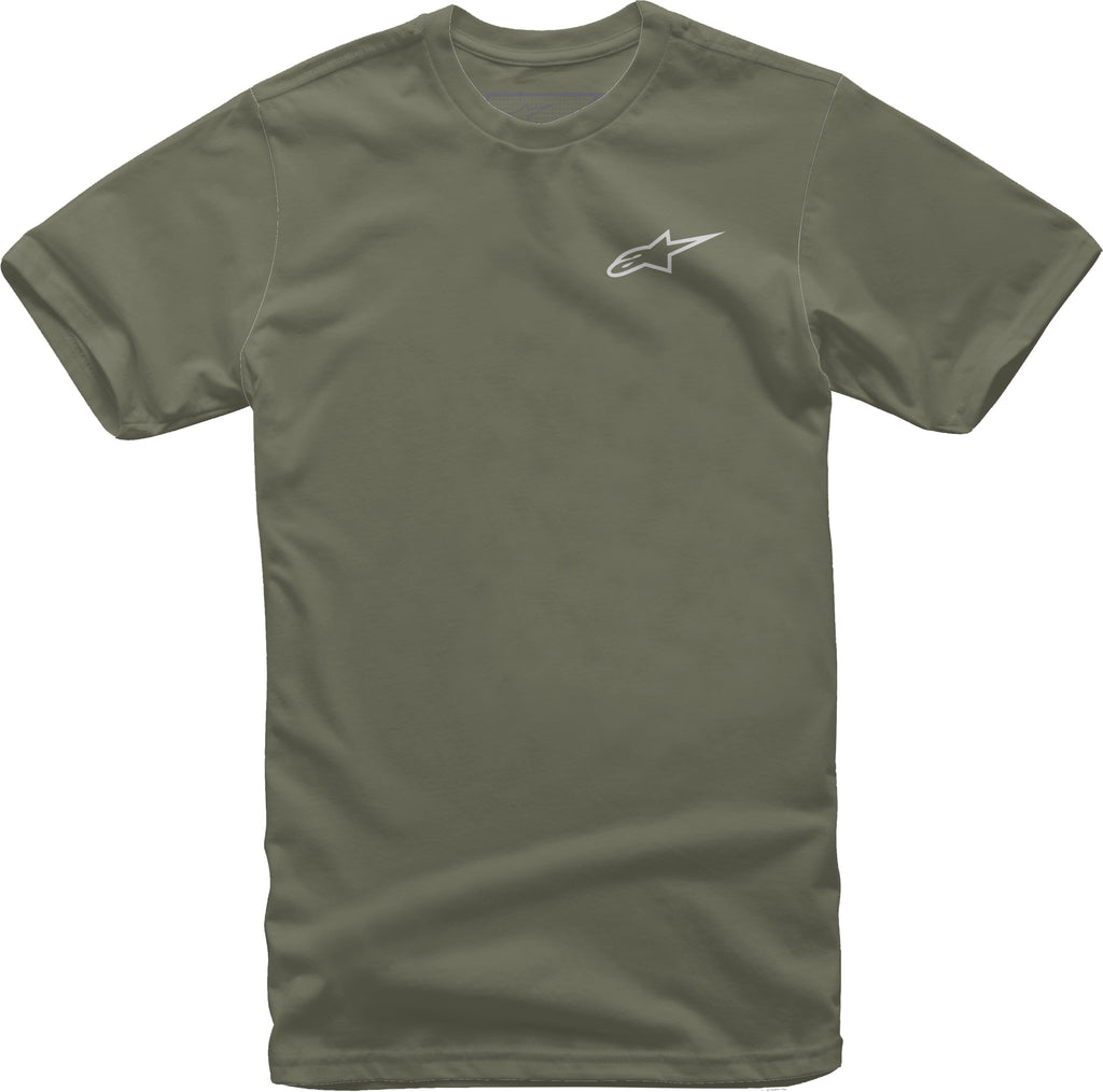 ALPINESTARS NEU AGELESS TEE MILITARY GREEN/GREY 2X 1018-72012-6901-2XL
