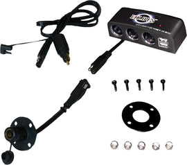 EKLIPES MOTORCYCLE TANK BAG MULTIPORT CHARGING STATION BLACK EK1-214B