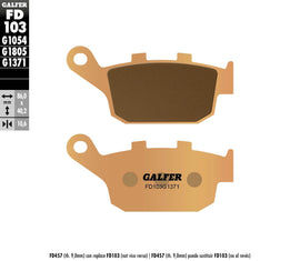 GALFER BRAKE PADS SINTERED FD103G1371 FD103G1371