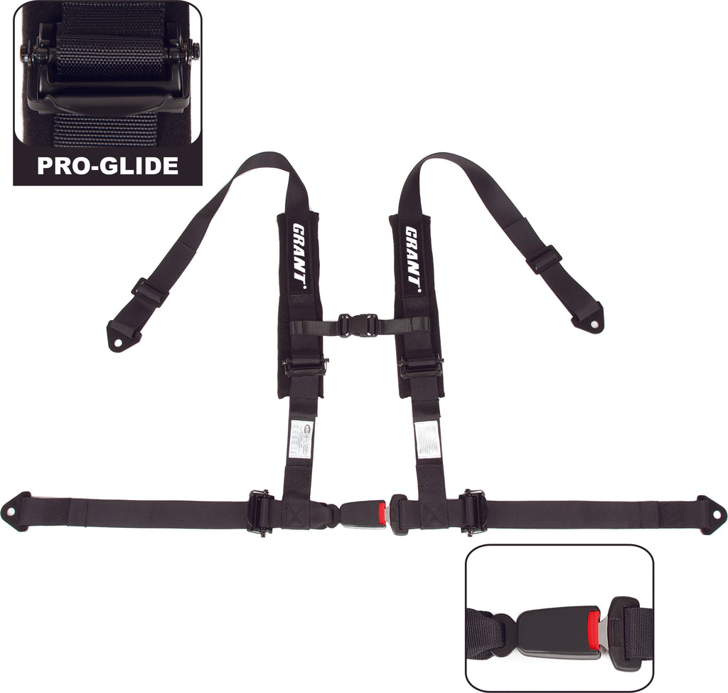 GRANT 4-POINT SAFETY HARNESS BLACK 2" STRAPS 2100
