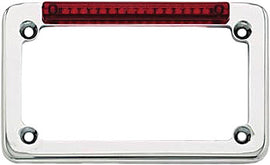SDC LED LICENSE PLATE FRAME CHROME W/RED LENS 02001-atv motorcycle utv parts accessories gear helmets jackets gloves pantsAll Terrain Depot