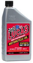 Load image into Gallery viewer, LUCAS SYNTHETIC HIGH PERFORMANCE OIL 10W-40 1QT 10793