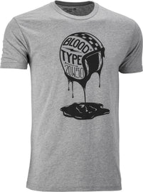 HIGHWAY 21 BLOOD TYPE TEE HEATHER SM #6331 489-1926~2