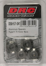 Load image into Gallery viewer, DRC ALUMINUM SPACERS TYPE 11 TITANIUM M6X12MM 4/PK D58-57-341