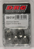 DRC ALUMINUM SPACERS TYPE 11 TITANIUM M6X12MM 4/PK D58-57-341