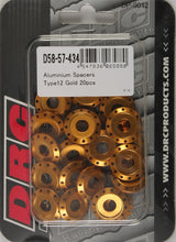 Load image into Gallery viewer, DRC ALUMINUM SPACERS TYPE 12 GOLD M6X12MM 20/PK D58-57-434
