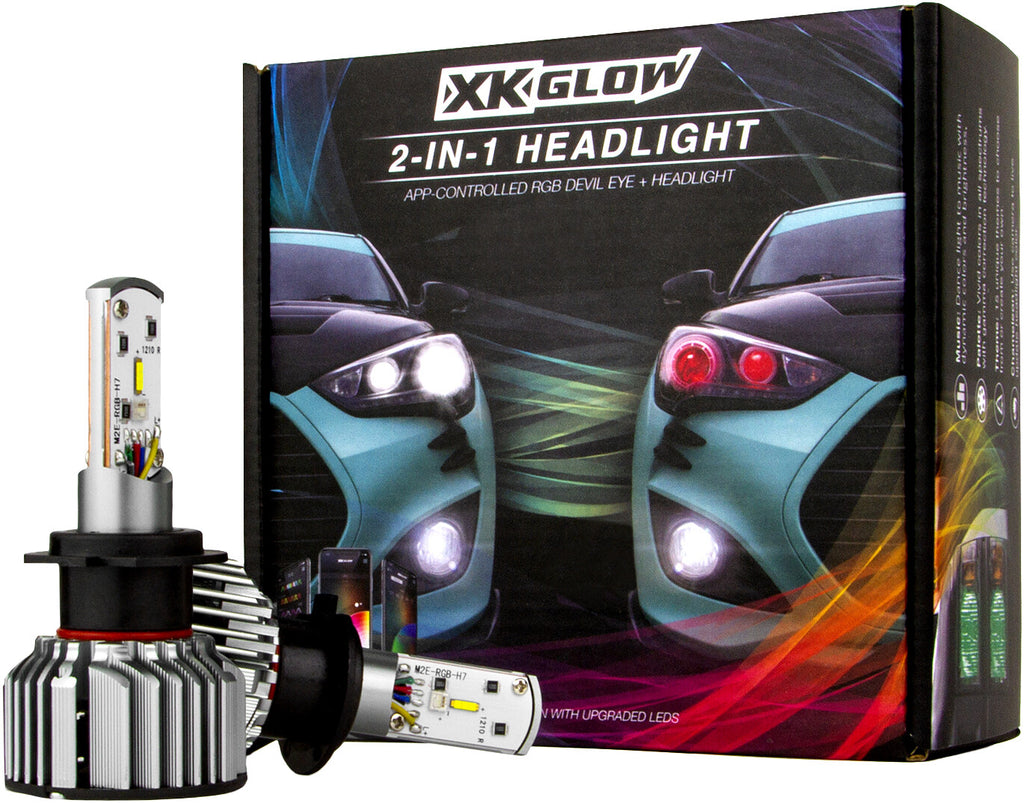 XK GLOW RGB H4 LED BULB KIT XK045003-H4-M