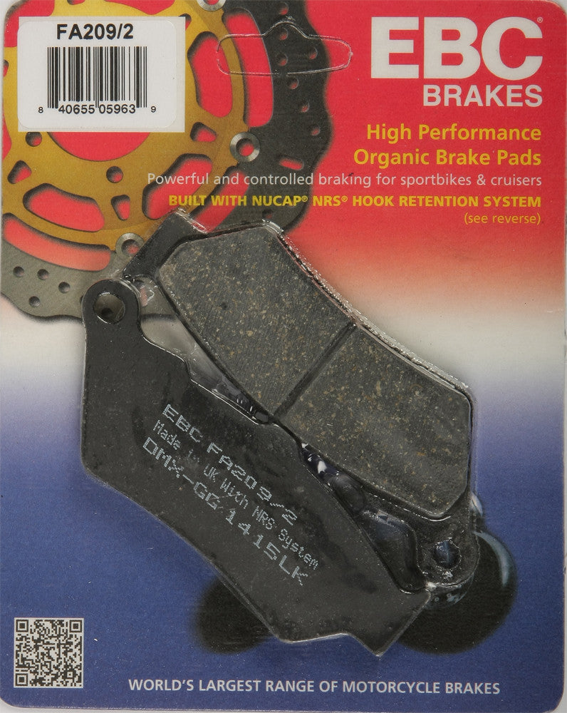 EBC BRAKE PADS FA209/2-atv motorcycle utv parts accessories gear helmets jackets gloves pantsAll Terrain Depot