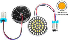 CYRON 1157 WT HALO AMBER CENTER TURN SIGNAL LED INSERTS 2