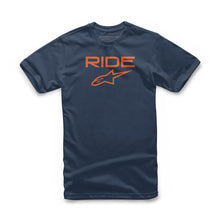 Load image into Gallery viewer, ALPINESTARS YOUTH RIDE 2.0 TEE NAVY/ORANGE LG 3038-72010-7032-L