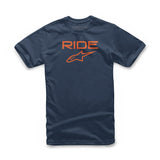 ALPINESTARS YOUTH RIDE 2.0 TEE NAVY/ORANGE LG 3038-72010-7032-L
