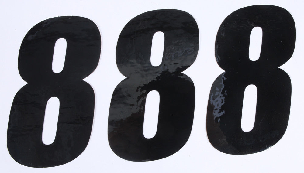 D'COR NUMBER 8 BLACK 6" 3/PK 45-26-8