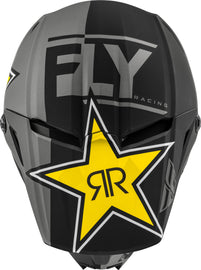 FLY RACING KINETIC ROCKSTAR HELMET MATTE GREY/BLACK/YELLOW 2X 73-33092X