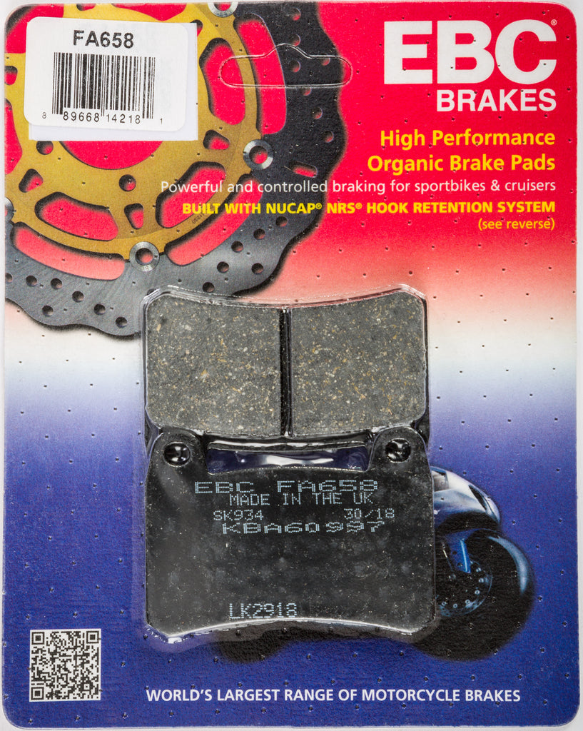 EBC BRAKE PADS FA-SERIES ARAMID FA658