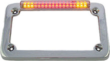 Load image into Gallery viewer, SDC LED LICENSE PLATE FRAME CHROME W/TURN SIGNALS 02601-atv motorcycle utv parts accessories gear helmets jackets gloves pantsAll Terrain Depot