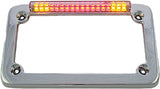 SDC LED LICENSE PLATE FRAME CHROME W/TURN SIGNALS 2601