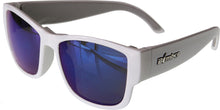Load image into Gallery viewer, BOMBER GOMER BOMB FLOATING EYEWEAR GLOSS WHITE W/BLUE MIRROR LENS GM103-BM