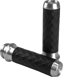 BRASS BALLS LEATHER MOTO GRIPS NATURAL/BLACK DIAMOND TBW BB08-253