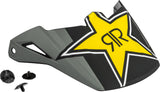 FLY RACING KINETIC ROCKSTAR HELMET VISOR MATTE GREY/BLACK/YELLOW 73-88189