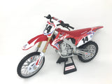 NEW-RAY REPLICA 1:6 RACE BIKE 17 HONDA CRF450R RED(SEELY) 49603