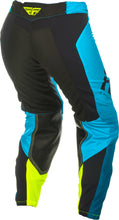 Load image into Gallery viewer, FLY RACING WOMEN'S LITE RACE PANTS BLUE/HI-VIS SZ 26 191361057847