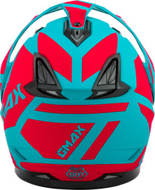 GMAX GM-11S DUAL-SPORT TRAPPER SNOW HELMET MATTE TEAL/ORANGE 2X G2113268