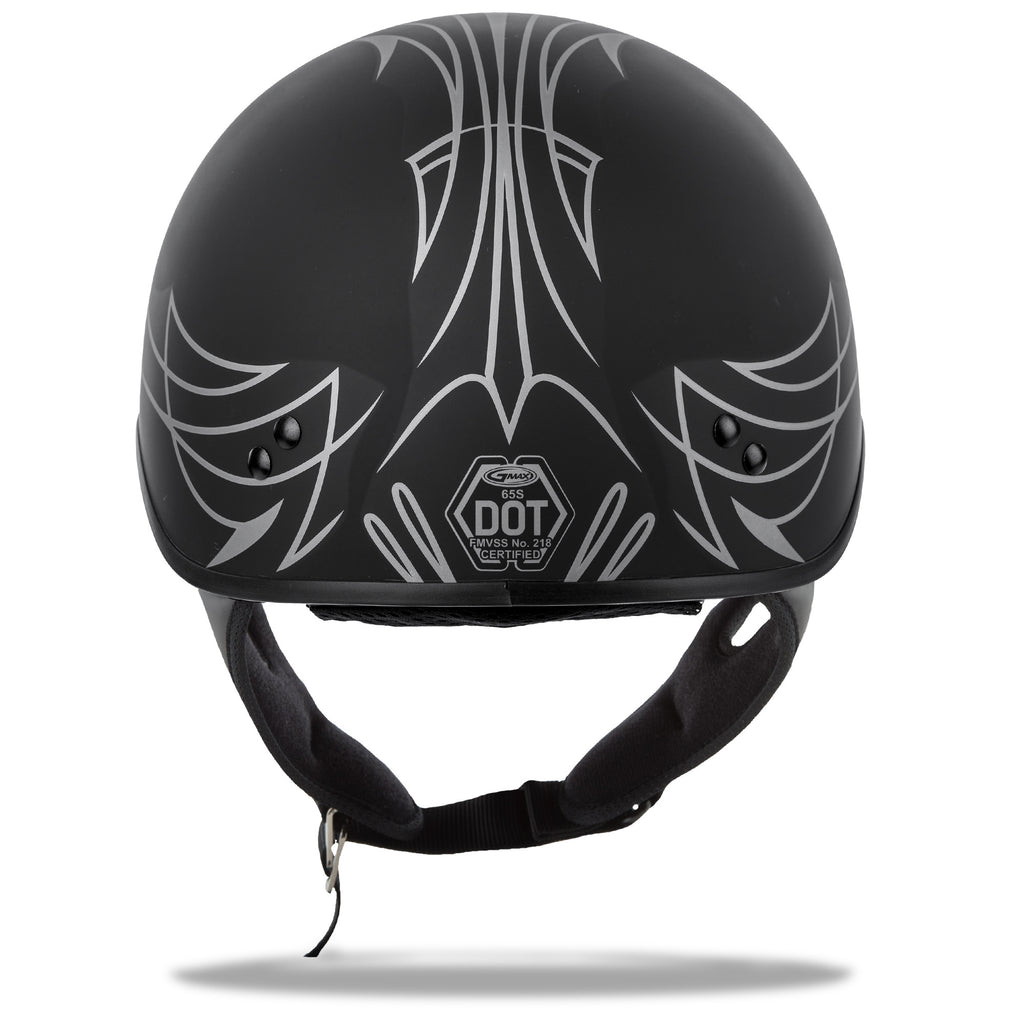 GMAX HH-65 HALF HELMET PIN NAKED MATTE BLACK/DARK SILVER XS G1658073