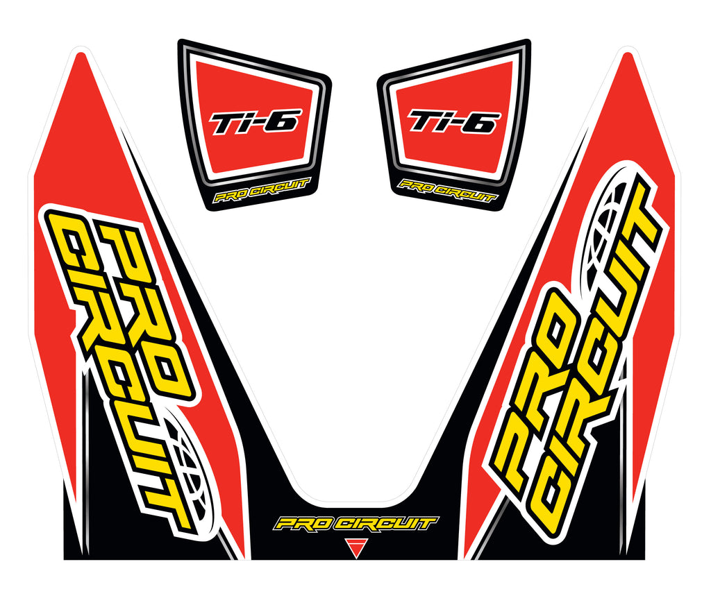 PRO CIRCUIT Ti-6 WRAP/END CAP DECAL REPLACEMENT MUFFLER STICKERS DC14TI6