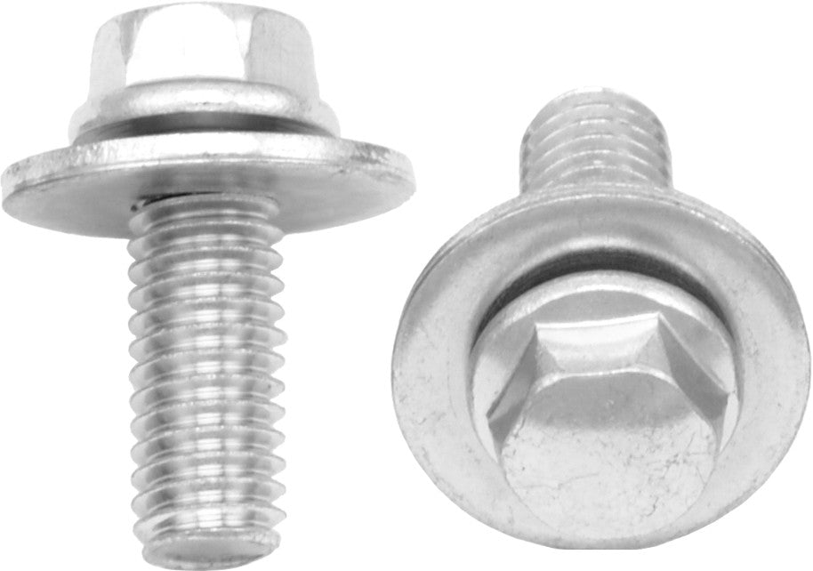 BOLT 8MM HEX HEAD FLANGE BOLT 6X1.0X16MM W/16MM WASHER 10/PK 024-11616
