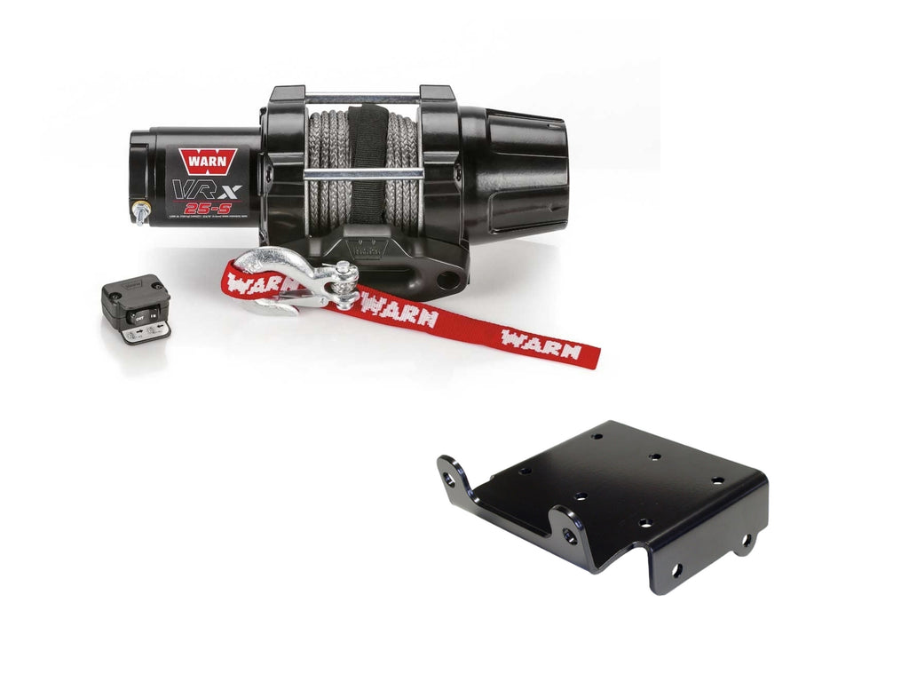 Warn VRX25-S 2500lb Synthetic Rope Winch Kit For Suzuki King Quad 450