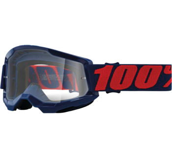 100% Strata 2 Motocross & Mountain Bike Goggles - MX and MTB Racing Protective Eyewear