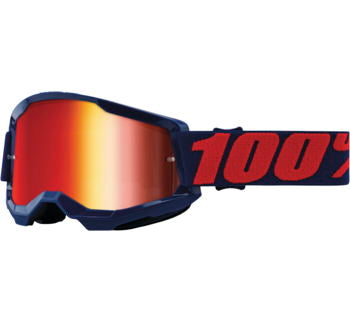 100% Strata 2 Motocross & Mountain Bike Goggles - MX and MTB Racing Protective Eyewear